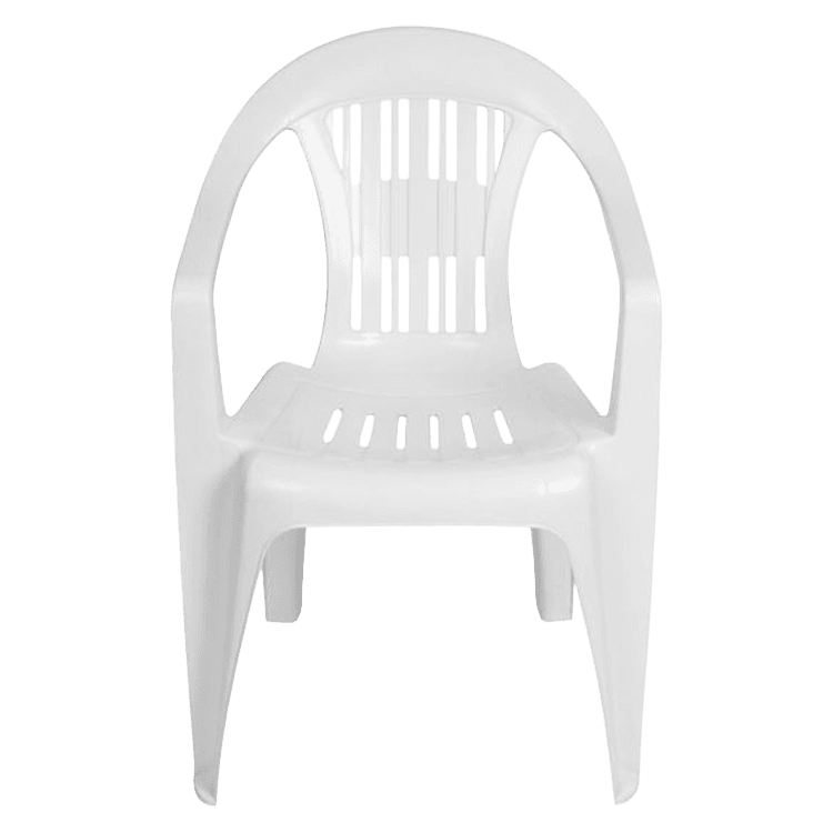 Silla Blanca Apilable C/Descansabrazos Merida