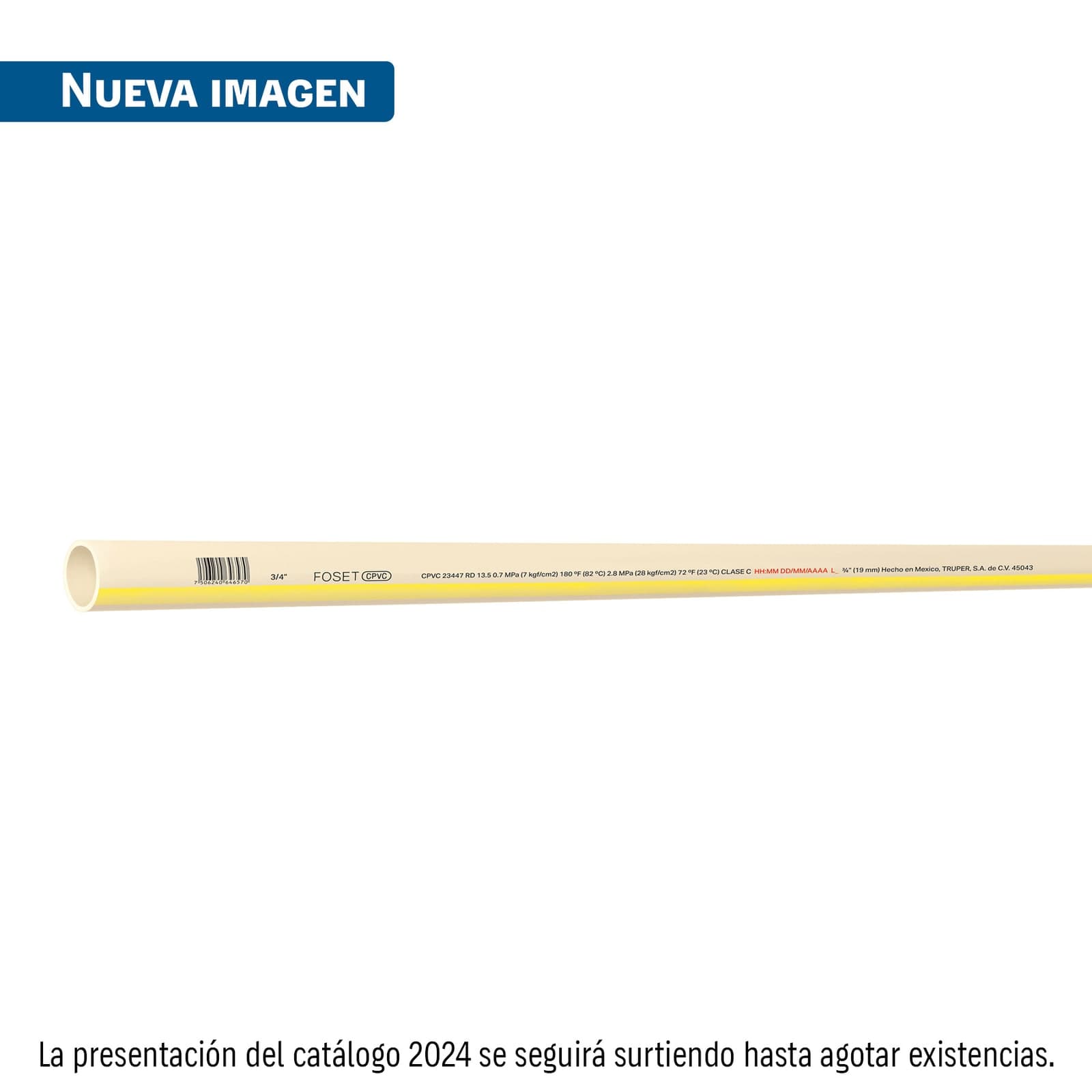 Tubo CPVC 3/4" x 1 M