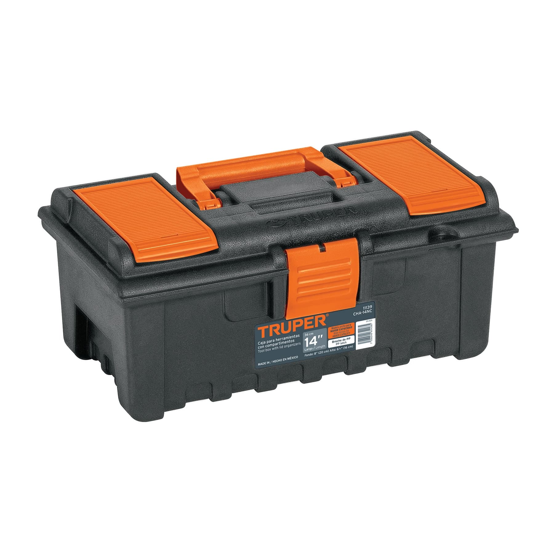 Caja P/Herramientas C/Compartimentos 14" CHA-14NC Truper