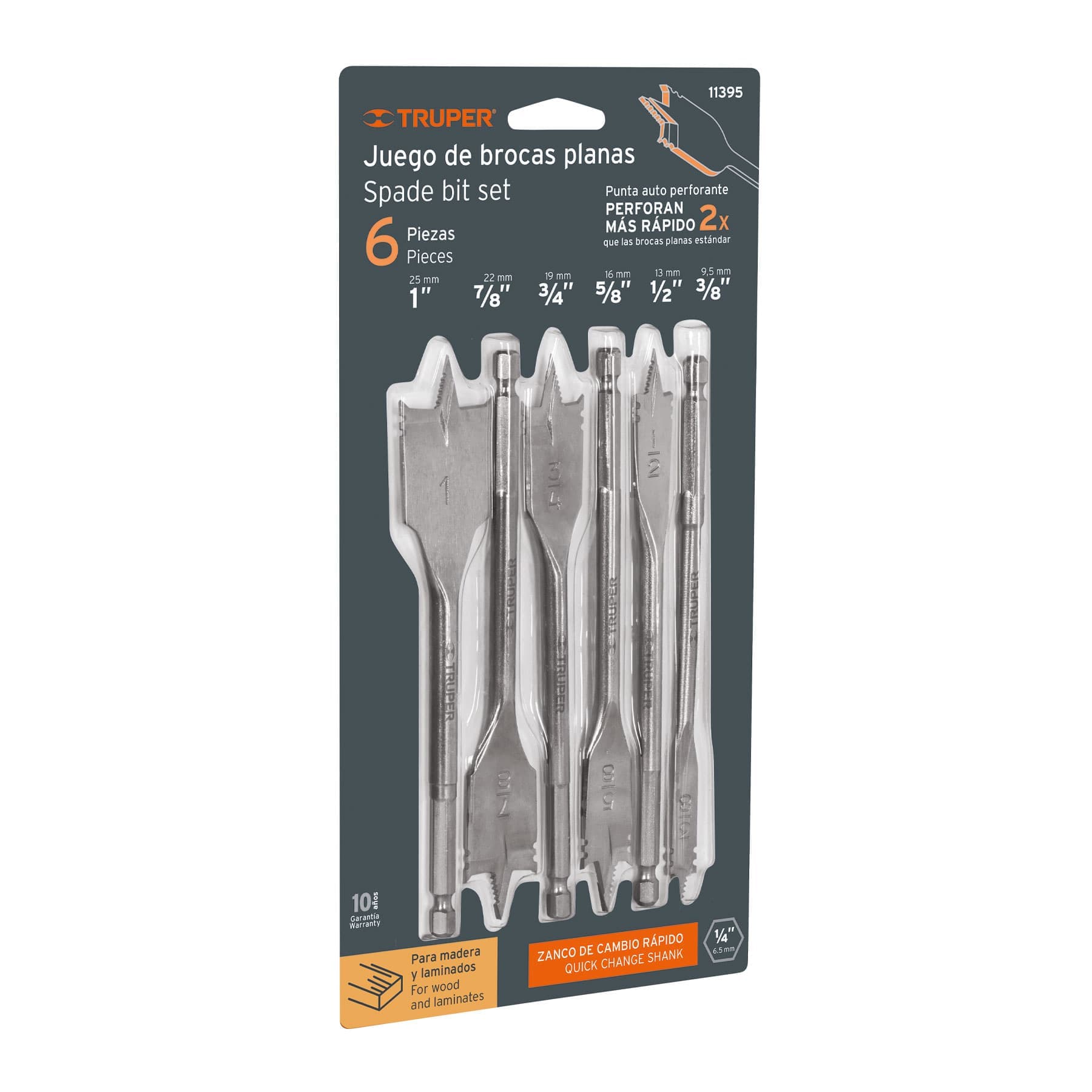 Jgo Brocas P/Madera Planas 6 Pzs J-BPT-6 Truper
