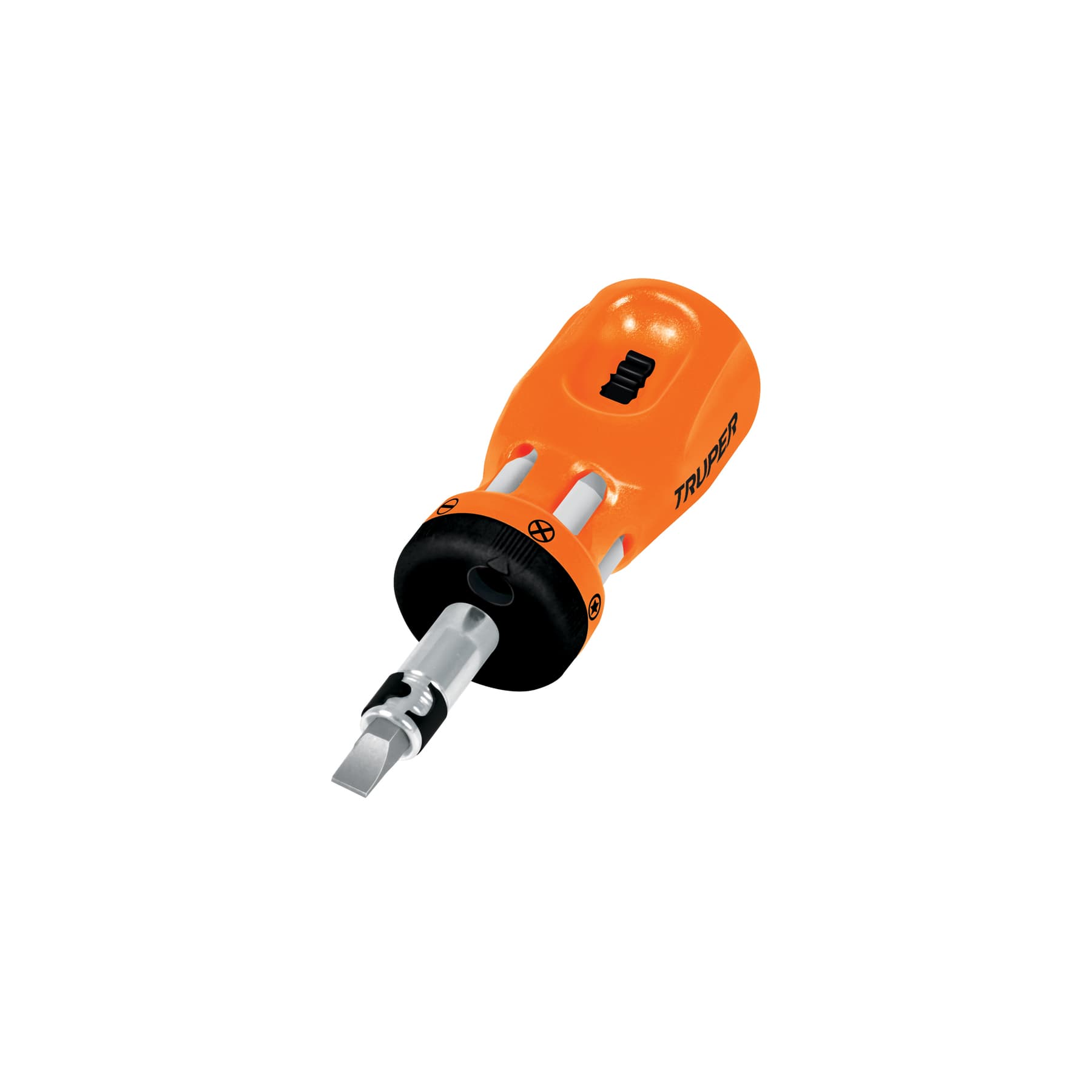 Desarmador Tipo Trompo C/Matraca y 6 Puntas Dobles DTROM-12 Truper