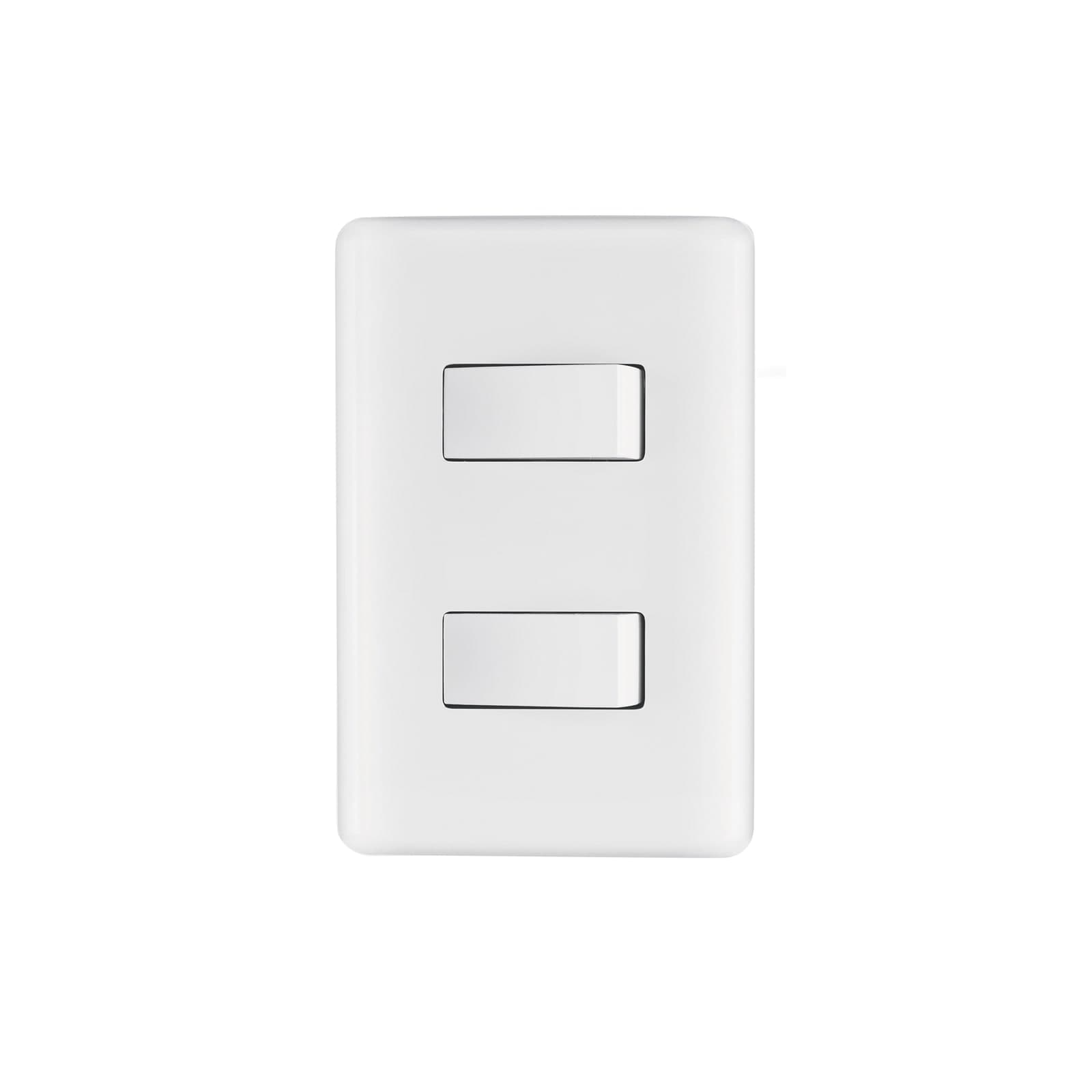 Placa Armada 2 Apagadores Blanco Pa-apdo-b Volteck Basic