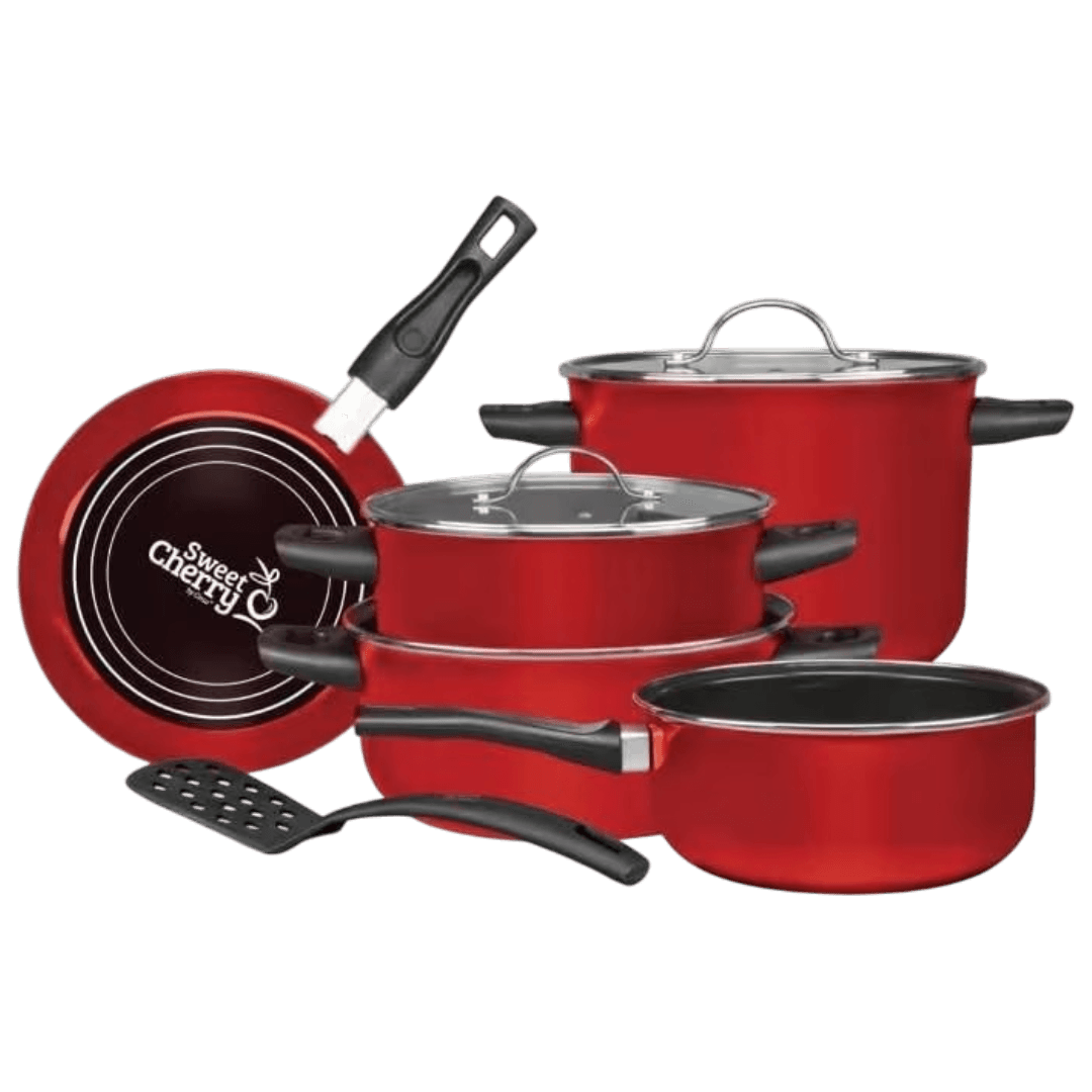 Batería de Cocina 8 Pzas Sweet Cherry Rojo Cinsa