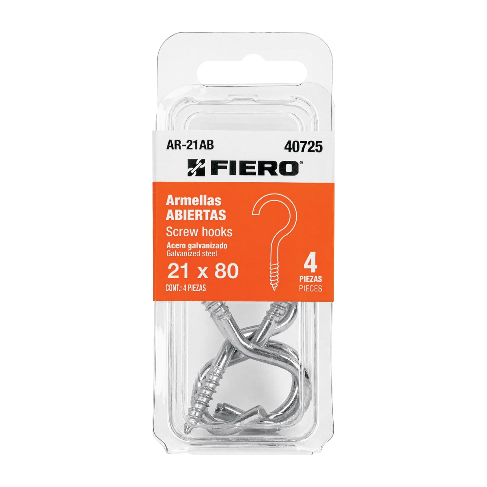 Armella Abierta 21 x 80 Blister 4 Pzs AR-21AB Fiero