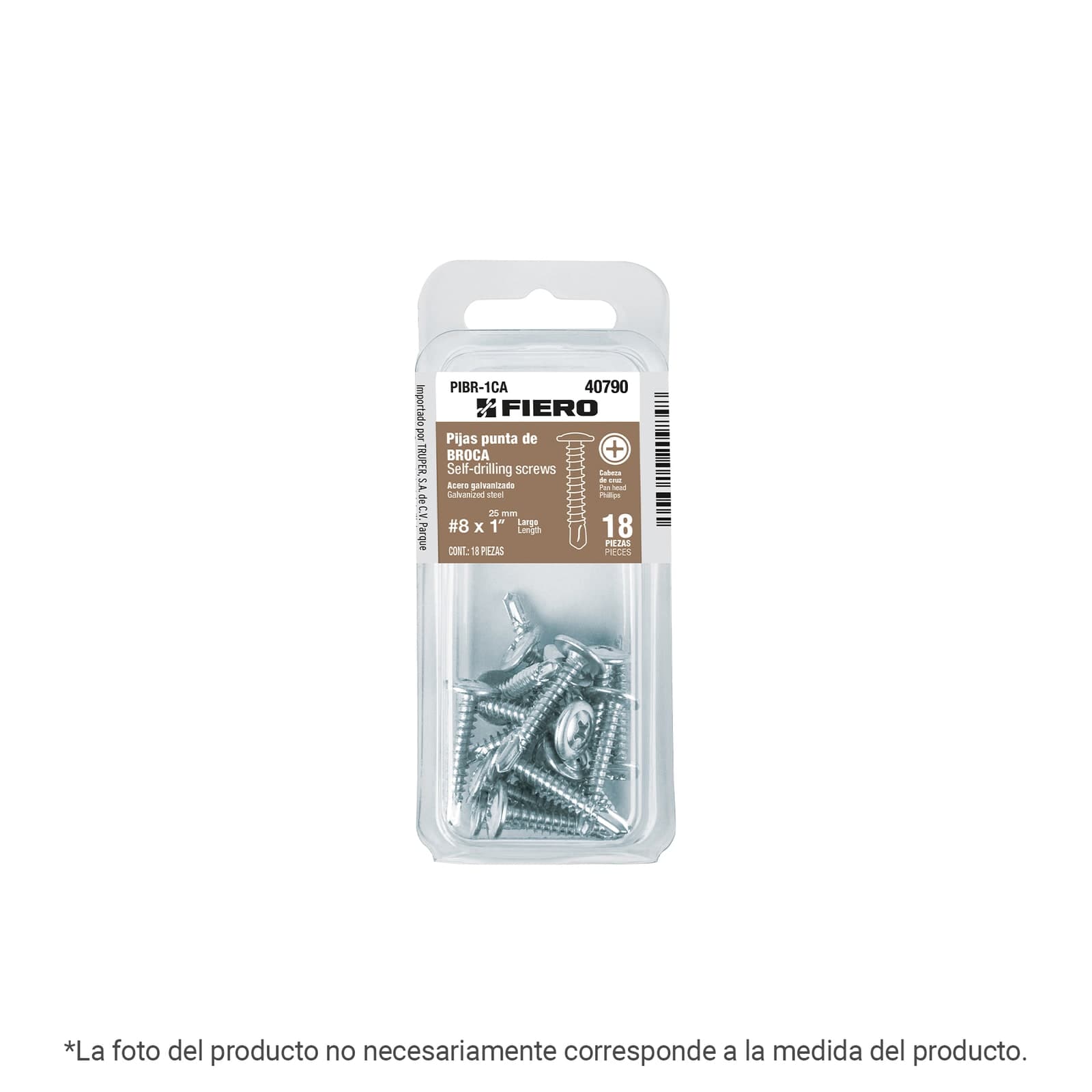 Pija Punta Broca Cabeza Cruz Blister 1-1/4" 15 Pzs PIBR-1-1/4CA Fiero