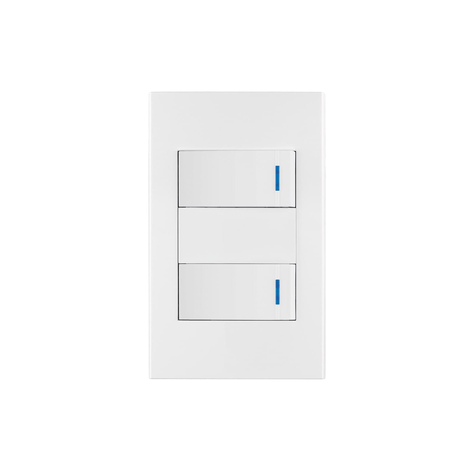 Placa Armada 2 Apagadores Línea Española Blanco PA-APDO1-EB Volteck
