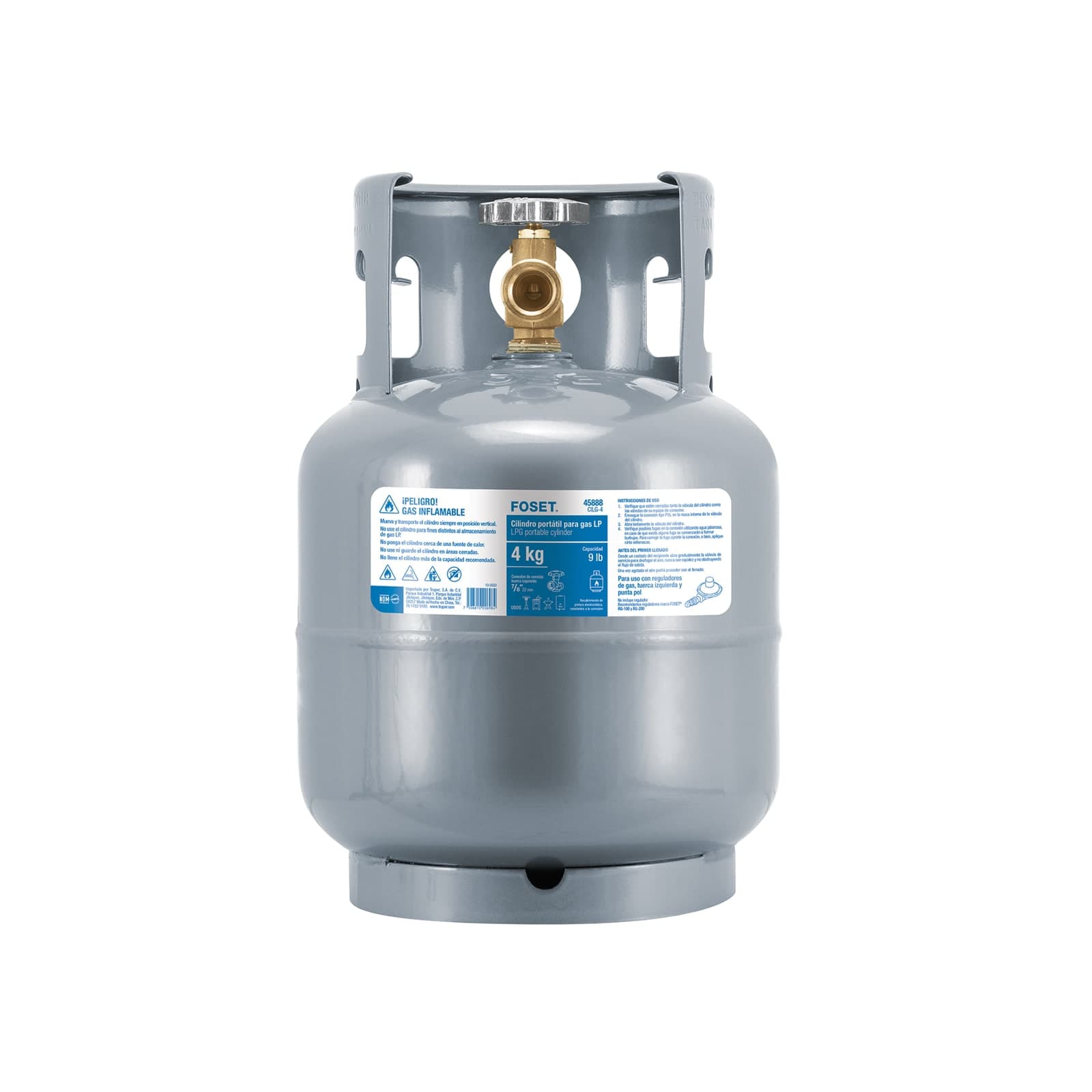 Cilindro P/Gas 04 KG CILG-4 Foset