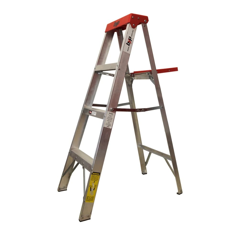 Escalera Tijera 3 Peldaños Aluminio 1.21 M 150 KG Tipo III ETR33 BYP 150 KG