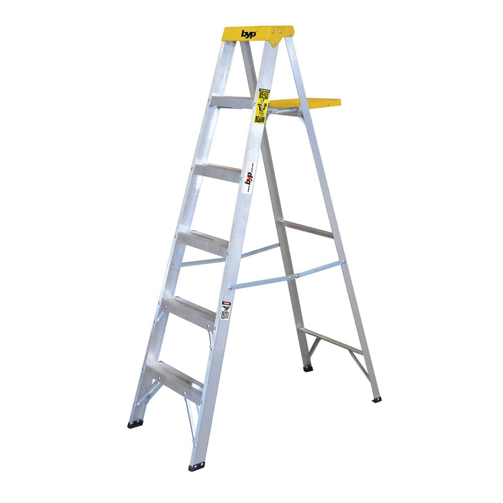 Escalera Tijera 5 Peldaños Aluminio 1.83 M 175 KG Tipo II ETA35 BYP