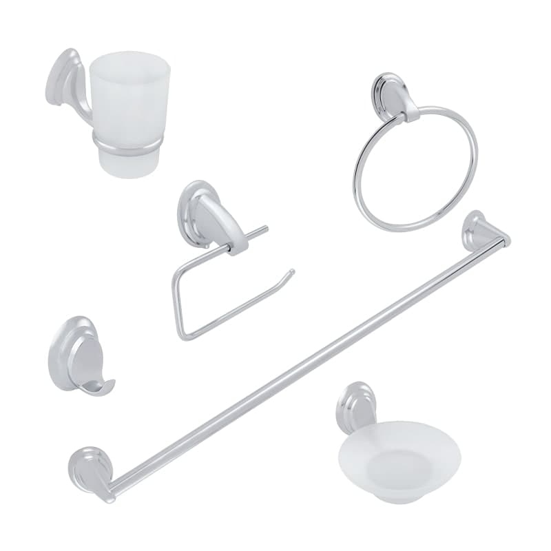 Jgo Accesorios P/Baño 6 Pzs Cromado 3800Z Dica