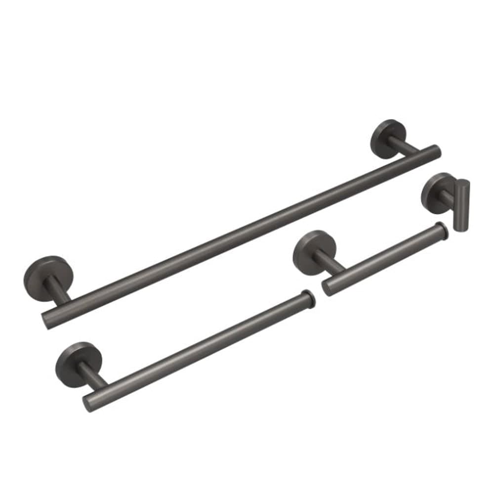 Jgo Accesorios P/Baño 4 Pzs Acero Inox Grafito 1100.3 Dica