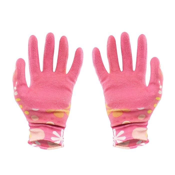 Guantes Textiles Recubierto Nitrilo Rugoso CH Rosa 9010 Santul