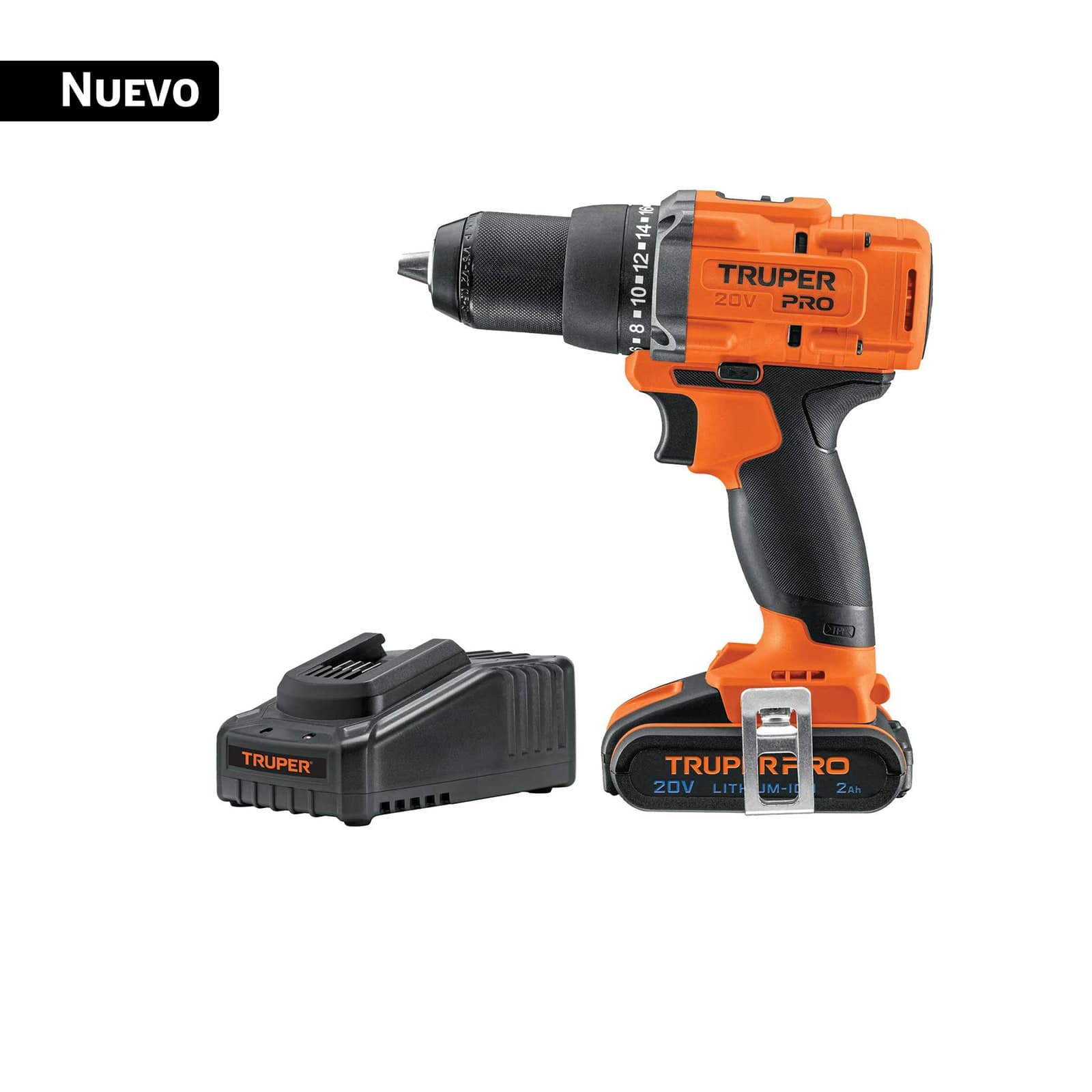 Taladro Destornillador Inalámbrico 1/2" 2000 RPM 20 V Bat + Carg TALI-20A2 Truper Pro