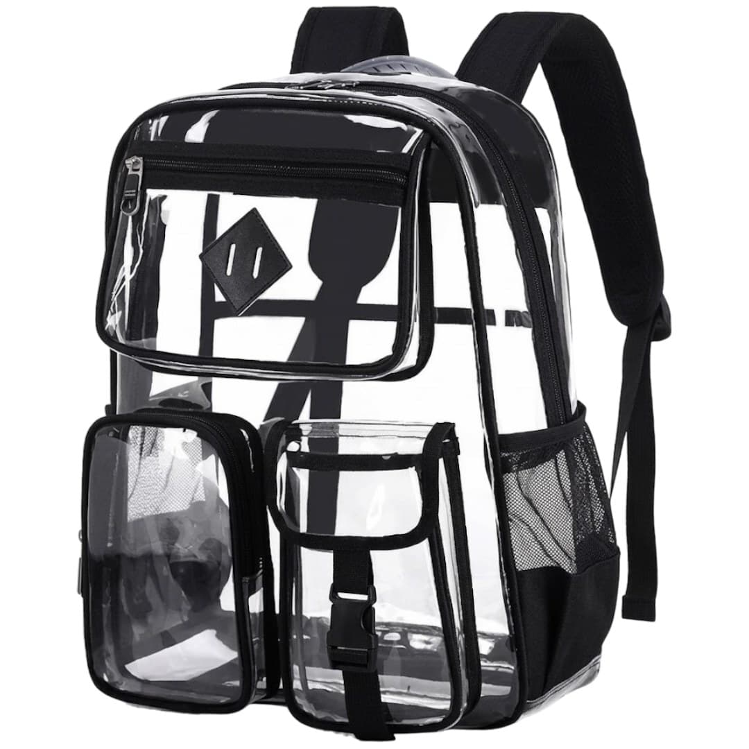 Mochila Juvenil Negra Transparente TMB03 Monstyle