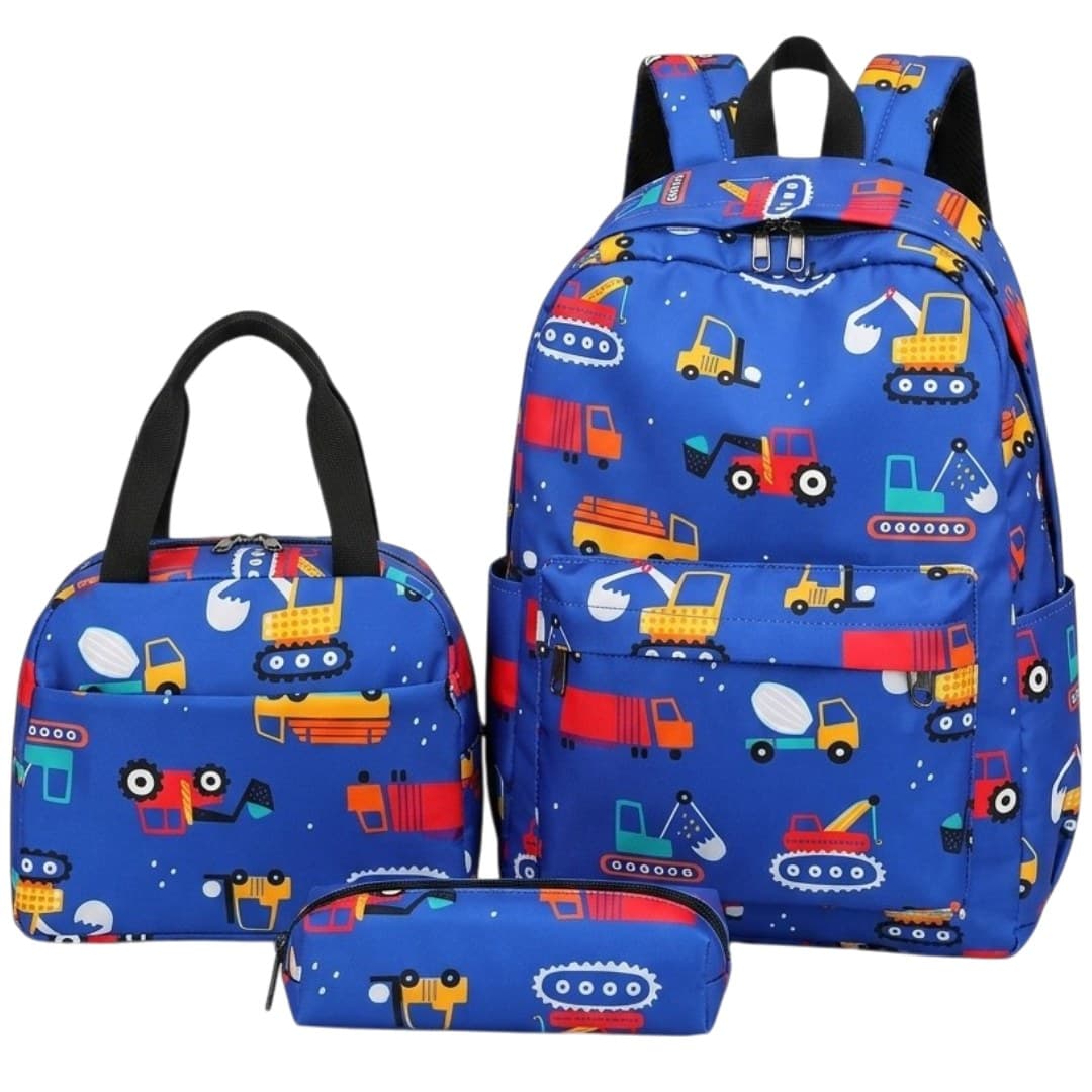 Kit Mochila Lonchera Lapicera Primaria Niño V/Colores