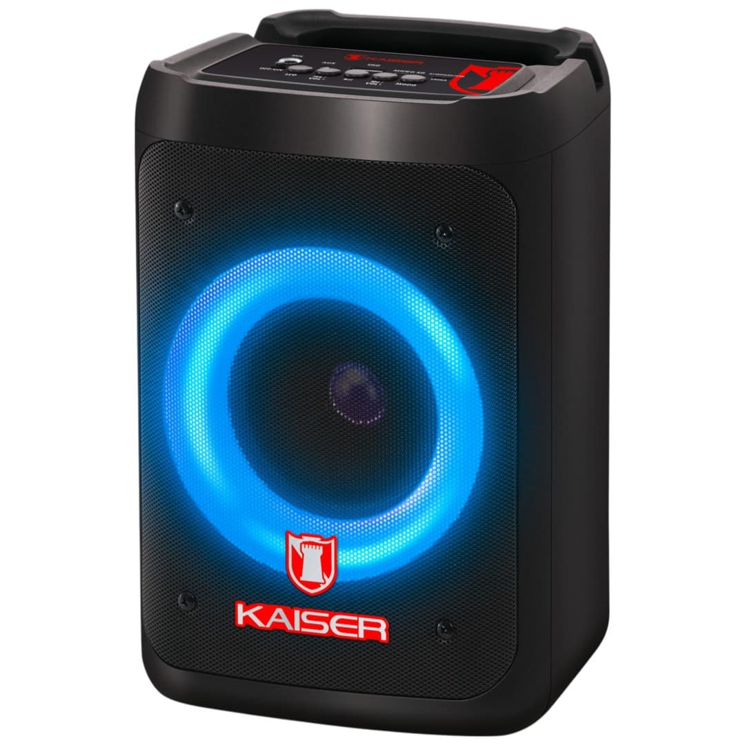 Bocina Recargable Portátil 4" 3000 W C/Asa Superior C/Base para Celular KSW-7002 Kaiser