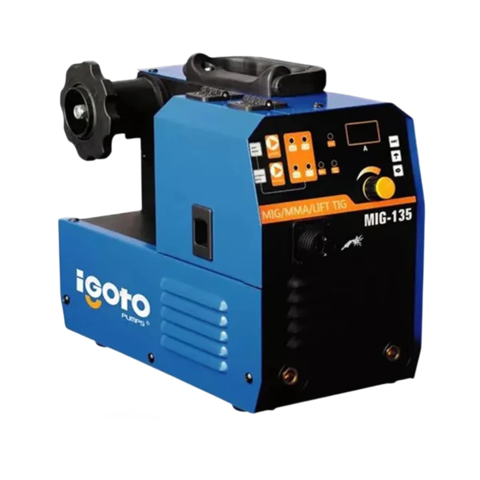 Soldadora Inversora Microalambre 130 a 127 V C/Cables + Careta y Cepillo MIG-135 IGOTO