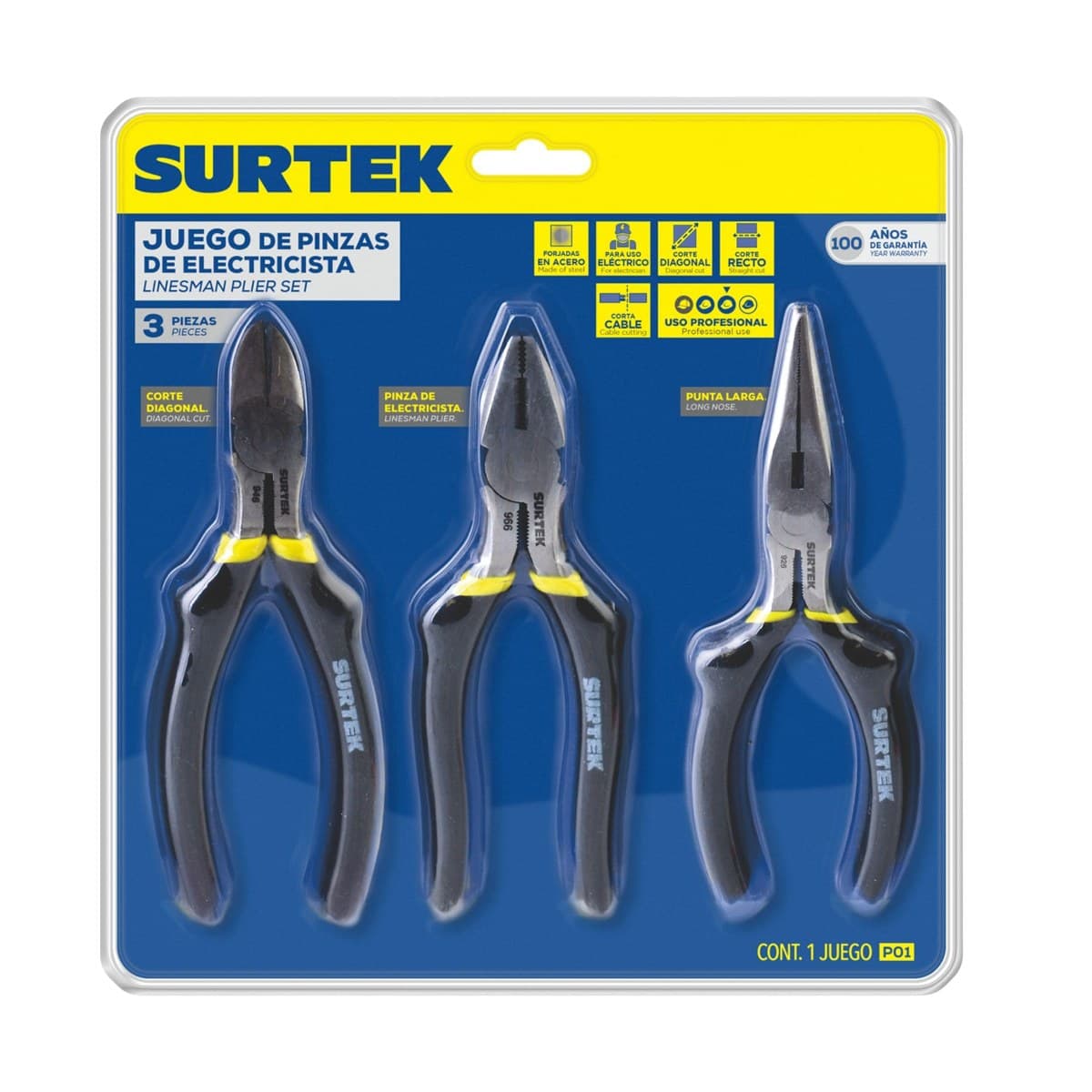 Jgo Pinzas C/3 Pzs P01 Surtek